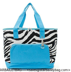 China ZEBRA Solid Front BLUE XL Shoulder 22&quot; COOLER TOTE Thermal Insulated Lunch Bag supplier