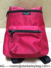 China Kate Spade Red &amp; Black Nylon Zippered Backpack youngstown backpack  yoke backpack  zipper backpack  zion backpack  zippe supplier