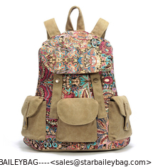 China Cute Women's Canvas Travel Satchel Backpack Schoolbag Rucksack supplier