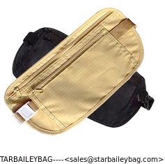 China Ultra Thin Waterproof Money Belt Travel Waist Bag traveling nylon business passport fanny pack bum bag supplier