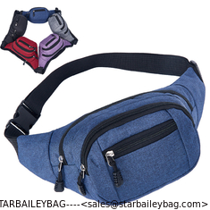 China Hiking Waist Bag Wholesales Outdoor Sports Canvas Fanny Bags Lightweight Bum Bag Multiple Pockets Waist Packs supplier