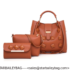 China Ladies Handbag Sets Sets Handbag Purse Hoboes For Women 3pcs In 1 Set Tote Bag supplier