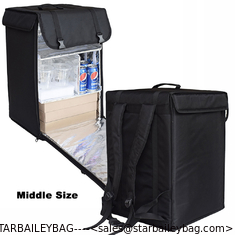 China Ready To Ship: 68L Food Delivery backpack Middle Capacity 1680D Polyester Al-films Tube Frame Insulated Cooler Bag supplier