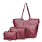 Leather Totes Bag Sets Handbag Purse Wristl For Women 3pcs In 1 Set Ladies Hand Bags supplier