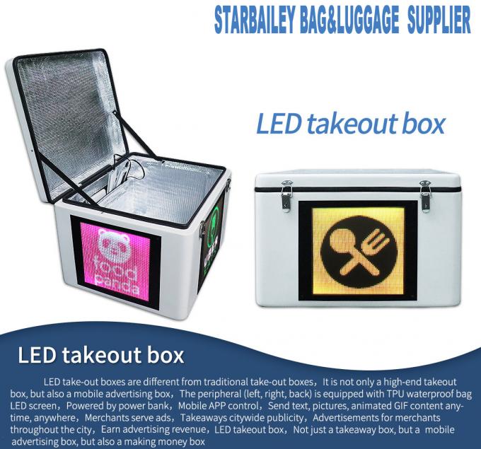 Custom LED Display Cooler Bag PVC Fiberglass EVA Foam Rigid Box 100L