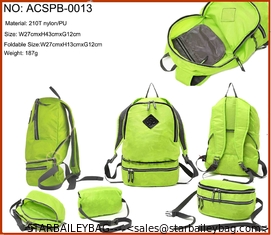 China 201T nylon waist belt bag-foldable backpack-oxford school bag-camping backpack-luggage supplier