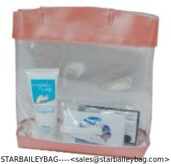 China clear PVC washing tote bag-Clear PVC gift bag supplier