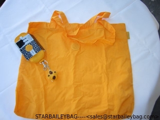 China Yellow polyester foldable Shopping bag-strong and waterproof bag supplier