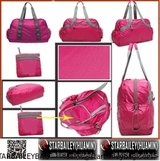 China 420D nylon foladble tote hand bag-travel bag-fashinal luggage-gift promotional bag supplier