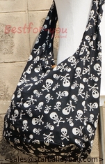 China BLACK SKULL YAAM HIPPIE HOBO SLING SHOULDER CROSSBODY BAG PURSE THAI TRAVEL supplier