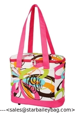 China SALE Multi Colored Swirls Cooler Tote Bag FREE MONOGRAM-tote picnic lunch bag insulated lunch bag supplier
