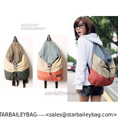 China Women New Korean Style Canvas Satchel Backpack Shoulder School Bag 2 color supplier