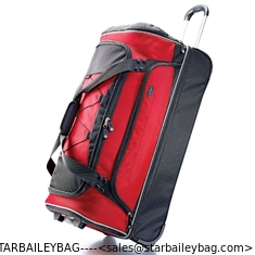 China Large 30" Drop Bottom Wheeled Rolling Duffel Bag Luggage supplier