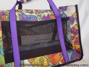 China Laurel Burch Cat Carrier Bag, Soft ADORABLE CAT PRINT Fabric tote, Nylon & Mesh animal bag supplier