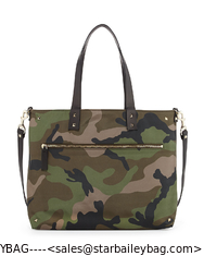 China Reversible Camouflage Nylon Tote Bag,Blue/Green supplier