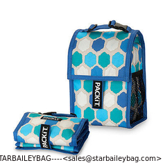 China Double Baby Bottle Bag Blue Dots Freezable Cooler Foldable To-Go Travel supplier