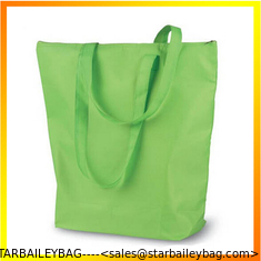 China Green convenient fashion polyester foldable shopping bag supplier