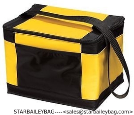 China Durable 70% nylon Heat-sealed waterproof lining Black/Gold 12 Pack Cooler supplier