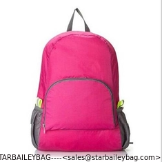 China Fashion Outdoor light waterproof Storage Travel Fold backpack Camping bag Rose supplier