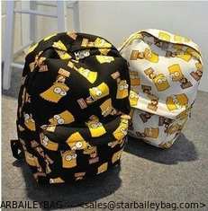 China fashinal color print  polyester school bag-student backpack-ecnomic luggage supplier