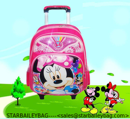 China Mickey trolley school backpack kids school trolley backpack--cute trolley bag supplier