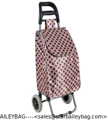 China STB 22" Lightweight Wheeled Shopping Trolley Bag, 600D Satin Fabric Hard Wearing & PP Nylon Rolling Push Trolley supplier