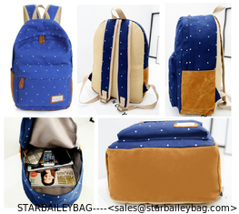 China Women Canvas School Bag Girl Backpack Travel Rucksack Shoulder Bag supplier