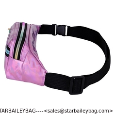 China Holographic Leather Fanny Belts Bag Laser Cute Smarts Waist Bag Outdoor Sports BikingWaist Packs Running Bum Bag supplier
