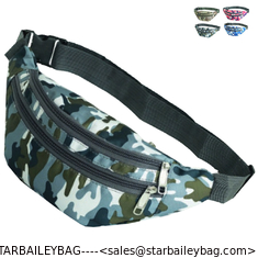 China Waist Bags Camouflage Pattern Wholesales Outdoor Oxford Fanny Pack 600D Polyester Waist Packs Customized Bum Bag supplier