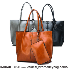China Ladies Handbags Sets Leather Top Handle Handbag Wallets 2pcs In 1 Sets Women Totes Bag Sets supplier
