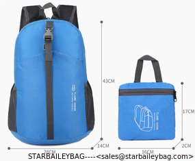 China Custom 600D Nylon Outdoor Lightweight Foldable Travel Mochilas Bag Wholesales Waterproof Folding Portable Backpack supplier