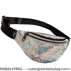 China Hologram Waist Bag for promotional gifts bag marketing Laser PVC Waist Bag For Women Silver Colorfull Waist Pack supplier
