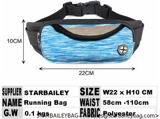 China Custom Neoprene fanny packs for women Polyester Spandex Jogging waist bag supplier