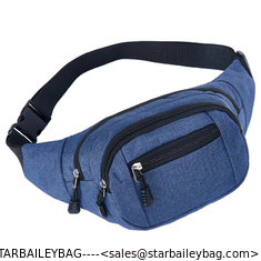 China Wholesales workout belt sports waist pack belt pouch custom logo Canvas Lightweight Fanny Bum Bags Multiple Pockets Wais supplier