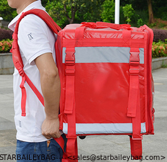 China Custom 65L Lunch Cooler Bag Waterproof Tarpauline PVC Food Large Delivery Backpack supplier