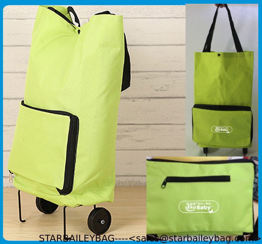 Lightweight Foldable Shopping Trolley Bag with handles and Plastic