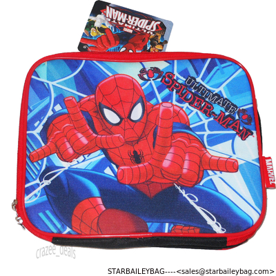 Custom Marvel Ultimate Spider-Man Soft Lunch Bag Box Cooler 10&quot; x 8&quot; x 3.5&quot; insulated lunch bag supplier supplier