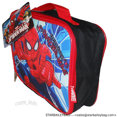 Custom Marvel Ultimate Spider-Man Soft Lunch Bag Box Cooler 10&quot; x 8&quot; x 3.5&quot; insulated lunch bag supplier supplier