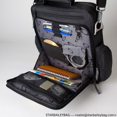 15" Laptop Computer Vertical Business Travel Messenger Bag Black sling bag for bussiness supplier