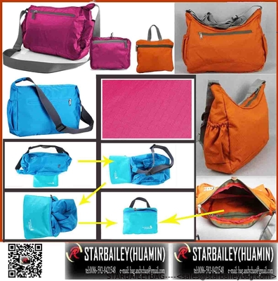 420D nylon foladble sling messeger bag-shoulder bag-traveling bag-luggage-fashion foldable supplier