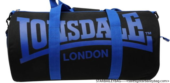 LONSDALE Barrel Shaped BAG Black, Blue Gym Sports Travel Weekends Away Holdall-roll travel supplier