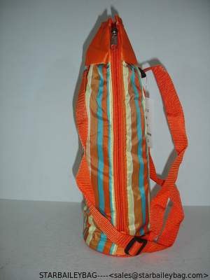 Insulated 2 Piece Orange collapsible cooler bag Striped Cooler & Thermos Bags NEW Great for Beach camping supplier