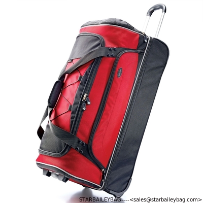 Large 30&quot; Drop Bottom Wheeled Rolling Duffel Bag Luggage supplier