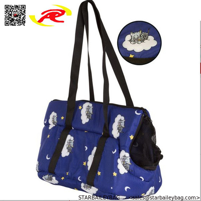 Soft Pet Carrier Bag With Fashion sublimation Print, Nylon & Mesh animal bag for traveling supplier