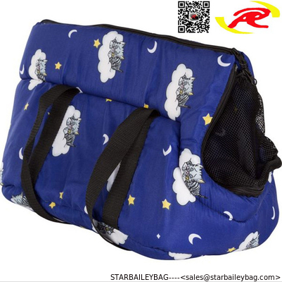 Soft Pet Carrier Bag With Fashion sublimation Print, Nylon & Mesh animal bag for traveling supplier