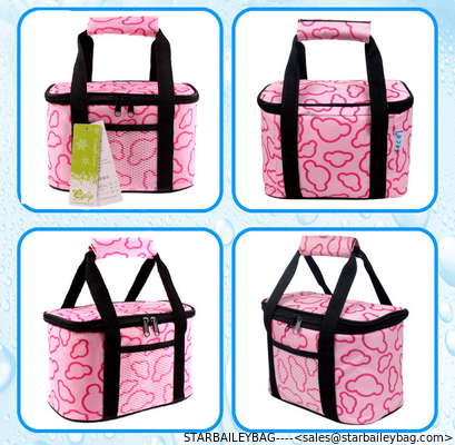colorfull prints picnic time lunch bag, picnic bag,cooler bag, keep cost hold hot bottle cooler bag and ice packs for br supplier