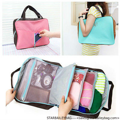 Portable Travel Luggage Insert Organizer Multifunction Pocket Storage Bag in Bag supplier