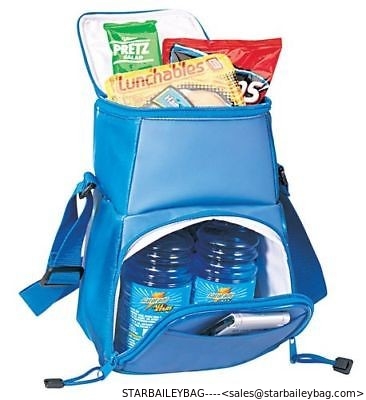 Aqua Double Stack Insulated Cooler Lunch Bag, leakproof cooler bag best supplier