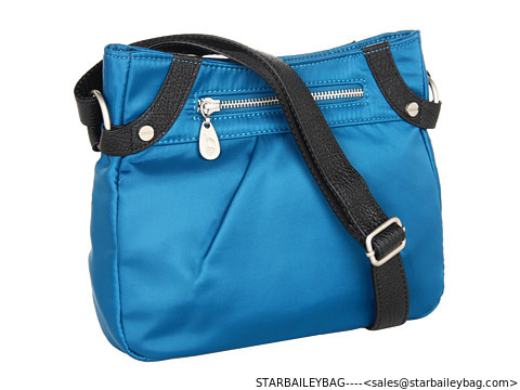 Blue color sling bag made of  nylon and polyester fashional design bag supplier