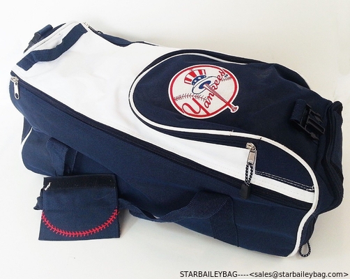 Official MLB New York Yankees Duffle Bag Navy Tuck Style Duffel Baseball Logo supplier